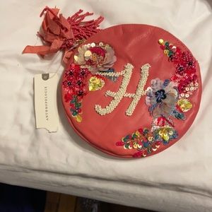 Cute little cosmetic or change purse with H initial